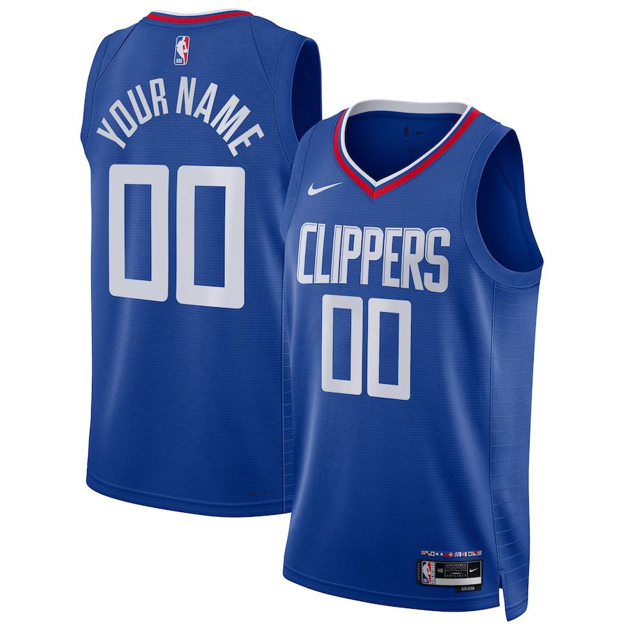 Men Los Angeles Clippers Nike Royal 2022-23 Swingman Custom NBA Jersey->los angeles clippers->NBA Jersey